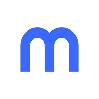 The blue momox logo on white background